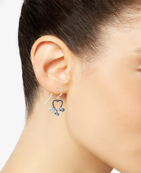 Giani Bernini Heart Dangle Drop Earrings in Sterling Silver $90